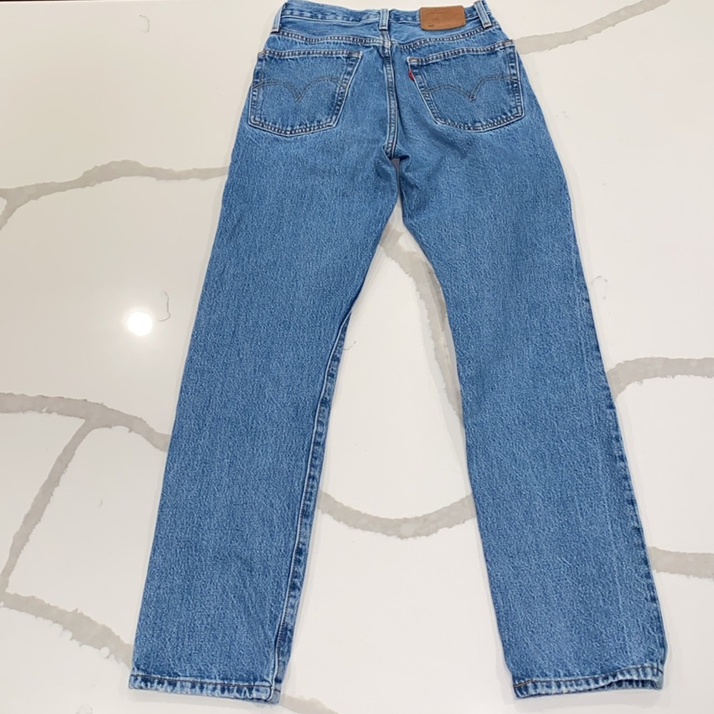 Levis 501s Button Fly Jeans Patchwork Unique One … - image 6